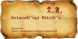 Kelecsényi Miklós névjegykártya