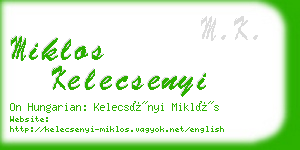 miklos kelecsenyi business card
